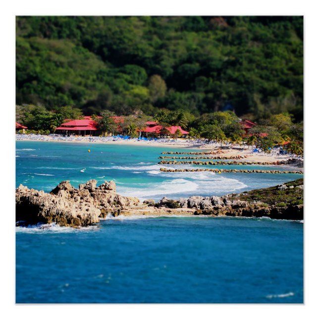 Poster Tranquil Island Paradise Labadee Haïti (Devant)