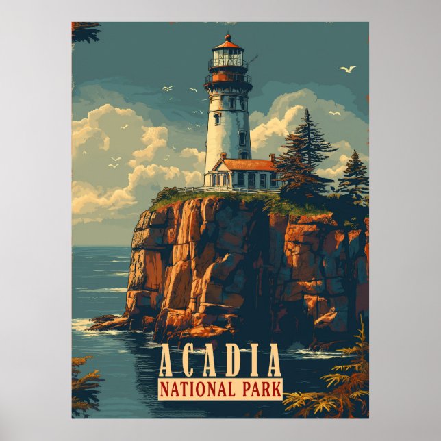 Poster Tranquillité côtière : Parc national Acadia (Devant)