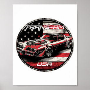 Poster Trans Am Muscle Car Muscle Américain Trans Am Nati
