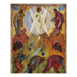 Poster Transfiguration Orthodoxe Icône Chrétienne