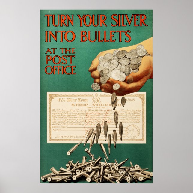 Poster Transformez votre argent en balles au bureau de po (Devant)
