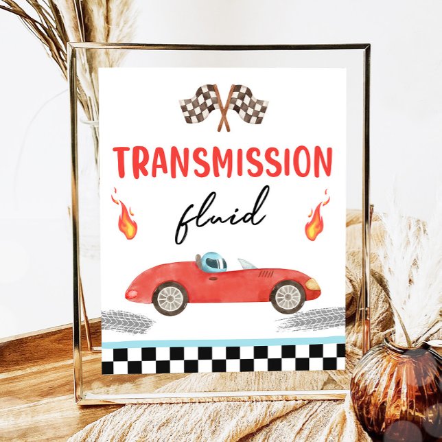 Poster Transmission Fluid Race Car Deux Anniversaire Rapi (Créateur téléchargé)