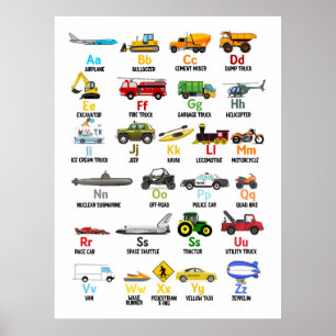 Poster Transport ABC, véhicule ABC Imprimer