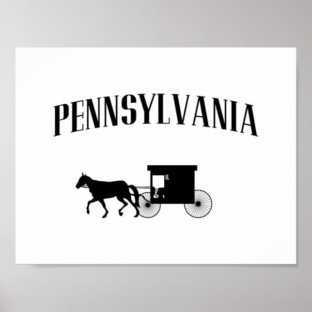 Poster Transport Amish Pennsylvanie (Devant)