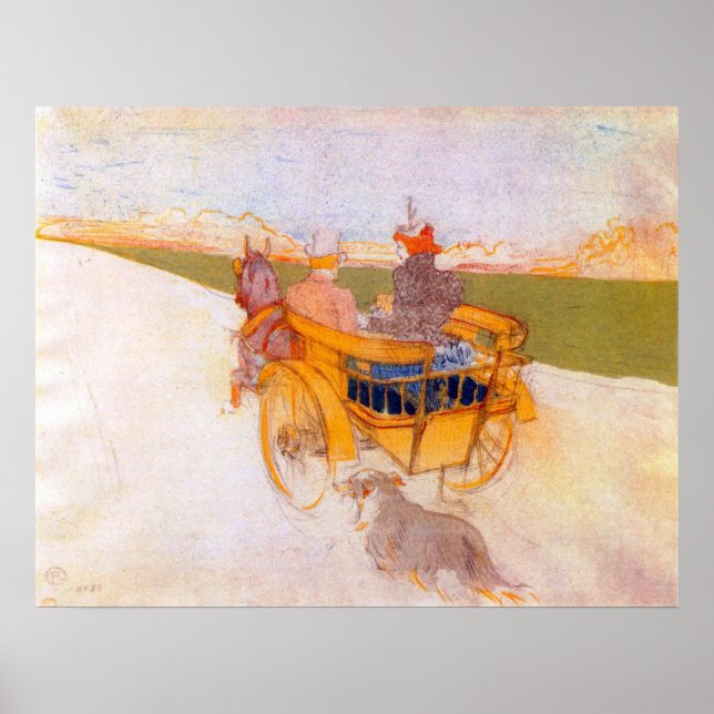 Poster Transport avec chien par Toulouse-Lautrec (Devant)