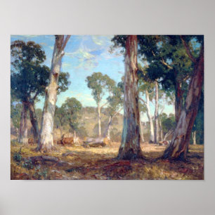 Poster Transport de bois Hans Heysen 1911 Nouvelle-Galles