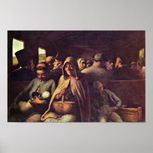 Poster Transport De Troisième Classe Par Daumier Honoré (