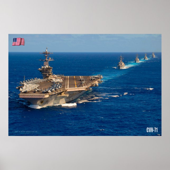POSTER TRANSPORTEUR D'AÉRONEF AMÉRICAIN - CVN-71 (Devant)