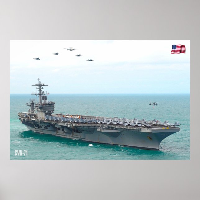 POSTER TRANSPORTEUR D'AÉRONEF AMÉRICAIN - CVN-71 (Devant)