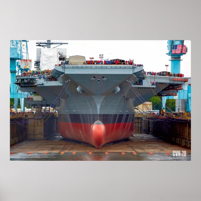 POSTER TRANSPORTEUR D'AÉRONEF AMÉRICAIN - CVN-78 (Devant)