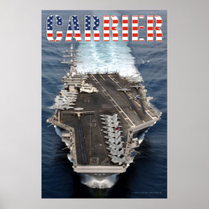 POSTER TRANSPORTEUR D'AÉRONEFS AMÉRICAINS - CVN-76