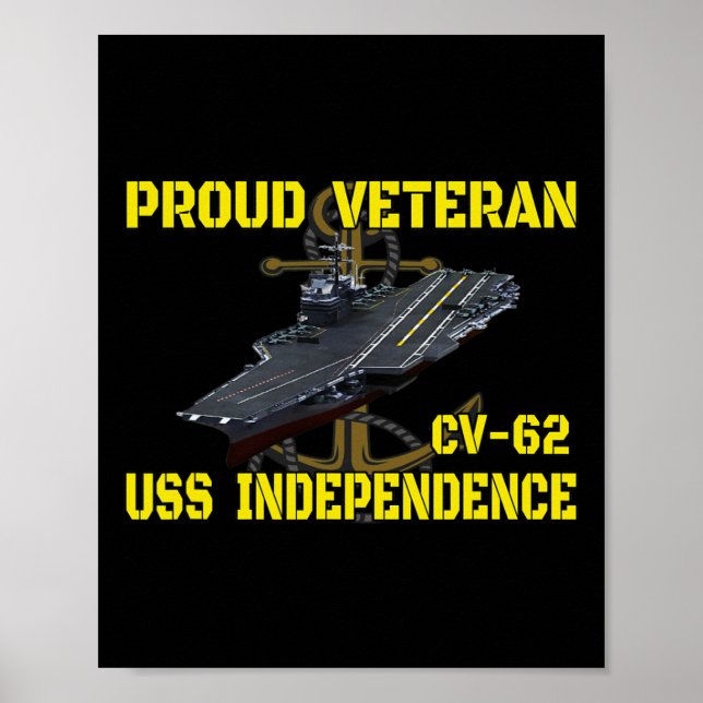 Poster Transporteur Uss Independence Cv-62 Anciens Combat (Devant)