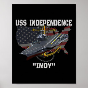 Poster Transporteur Uss Independence Cv-62 Cva-62 Anciens