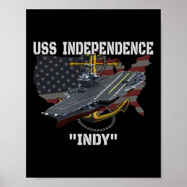 Poster Transporteur Uss Independence Cv-62 Cva-62 Anciens (Devant)