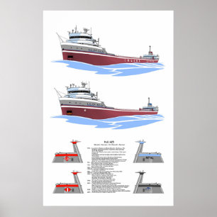 Poster Transports-marchandises des Grands Lacs Edward L. 