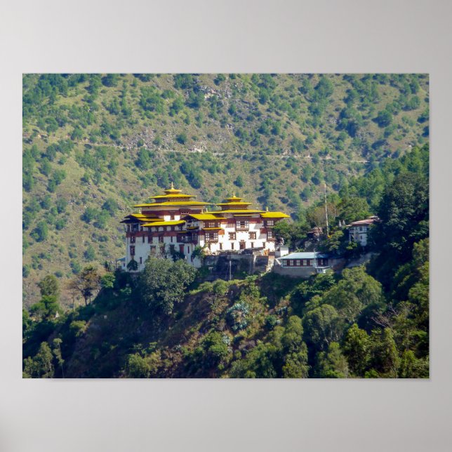 Poster Trashigang Dzong - Est du Bhoutan (Devant)