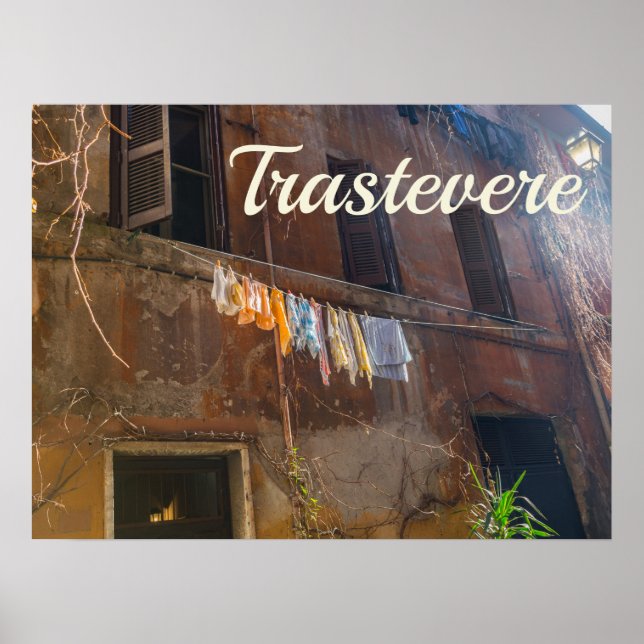 Poster Trastevere Rome (Devant)