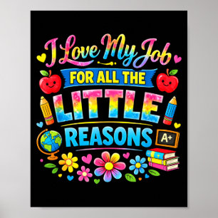 Poster Travail d'amour drôle pour les petites raisons ens