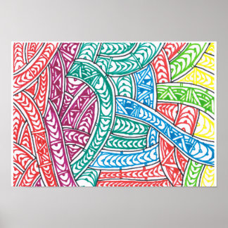 Poster Travail d'art abstrait de l'espace mental par RRW