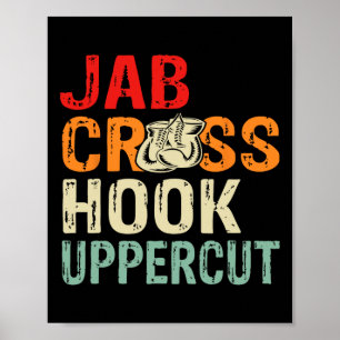 Poster Travail de boxeur de Jab Cross Hook Uppercut Homme