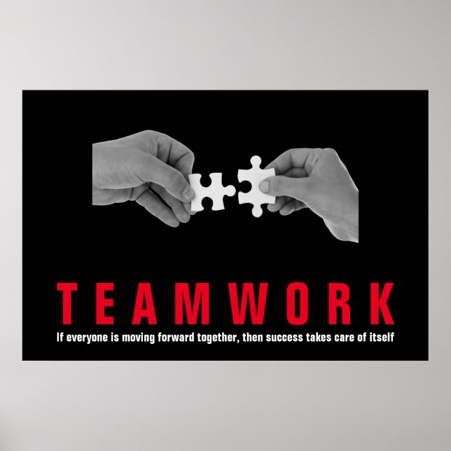 Poster Travail d'équipe Citation inspirationnelle Motivat (Devant)