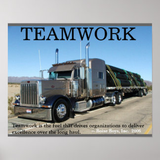 Poster Travail d'équipe de camion