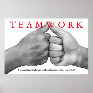 Poster Travail d'équipe Inspiration Citation Motivationne