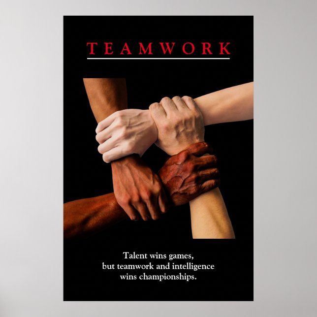 Poster Travail d'équipe Motivation Inspiration (Devant)