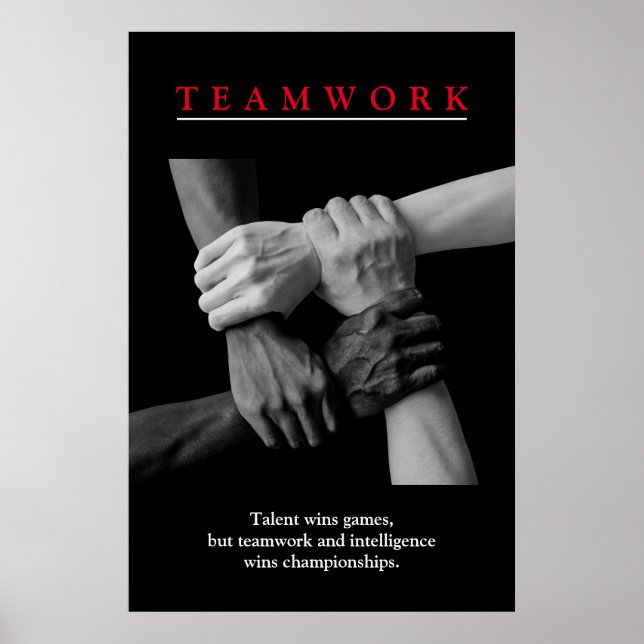 Poster Travail d'équipe Motivation Inspiration (Devant)