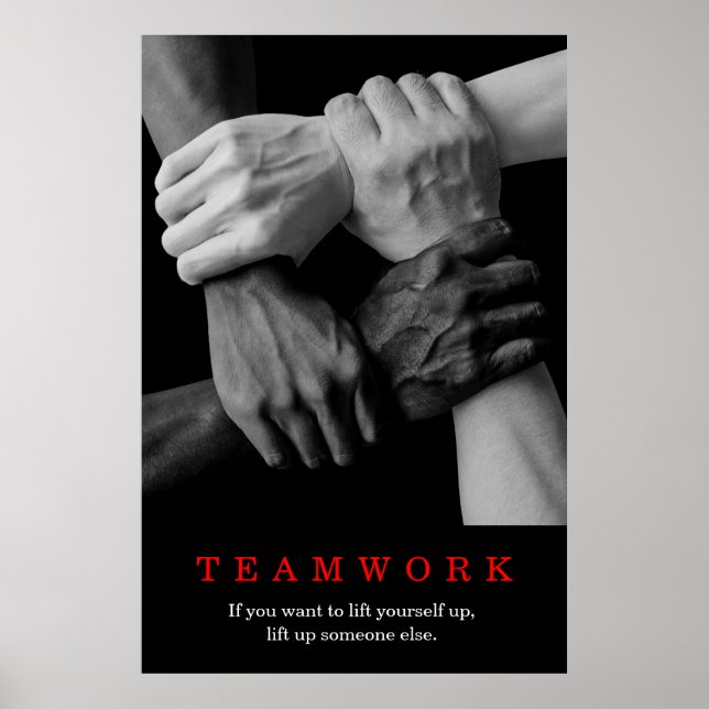 Poster Travail D'Équipe Motivation Inspiration Citation M (Devant)
