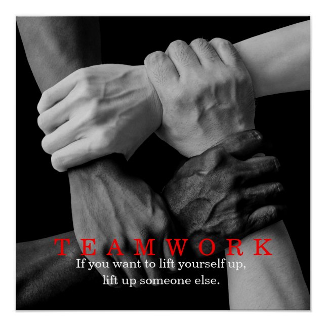 Poster Travail D'Équipe Motivation Inspiration Citation M (Devant)