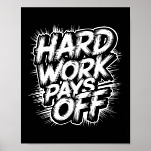 Poster Travail dur - Citation Motivationnelle