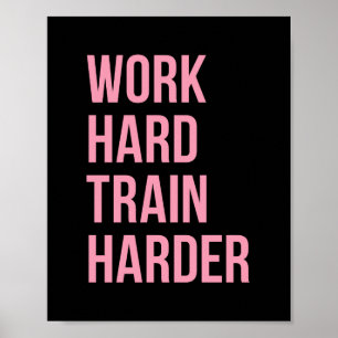 Poster Travail Forme Forte Fitness Citation Motivationnel
