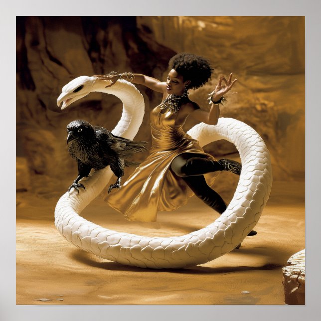 Poster Travail instantané Récupération occulte AI Art Mat (Devant)