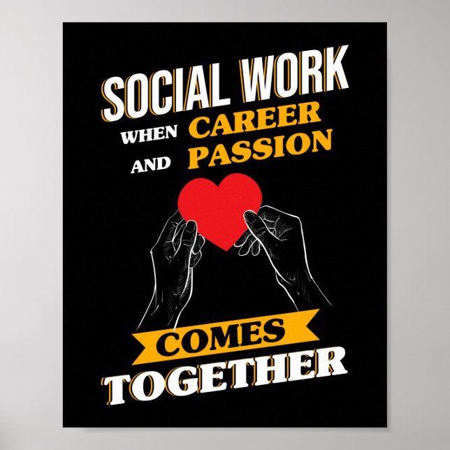 Poster Travail Social Carrière Et Passion Travailleur Soc (Devant)