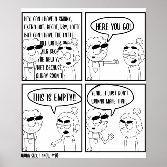 Poster Travail Sux 40 (Devant)