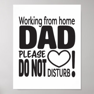 Poster Travailler à partir de la maison DAD s'il vous pla