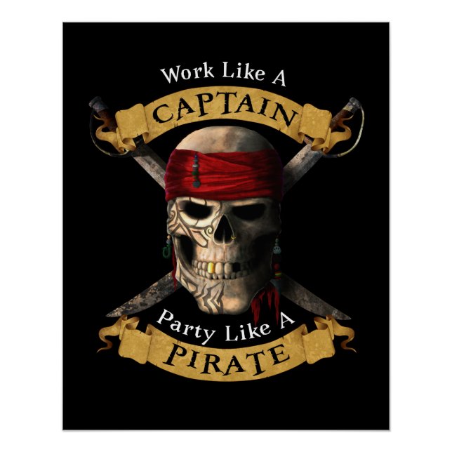 Poster Travailler Comme Une Partie De Capitaine Comme Un  (Devant)