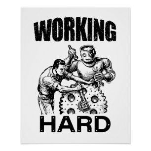 Poster travailler dur