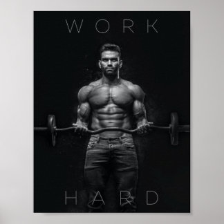 Poster Travailler dur | Gym Motivationnel