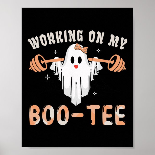 Poster Travailler Mon Ghost Boo Gym Boo Gym Éffrayant Fun (Devant)