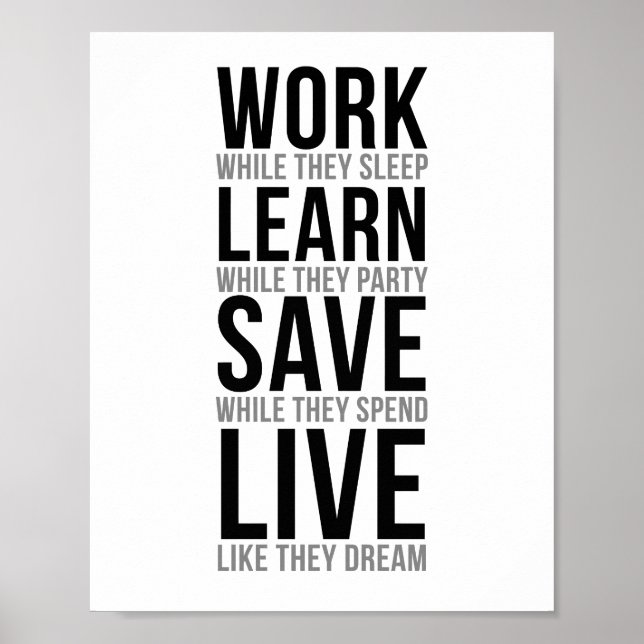 Poster Travailler pendant qu'ils dorment (Devant)