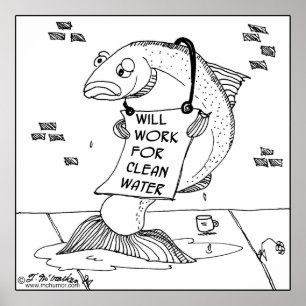 Poster Travaillera Pour L'Eau Propre