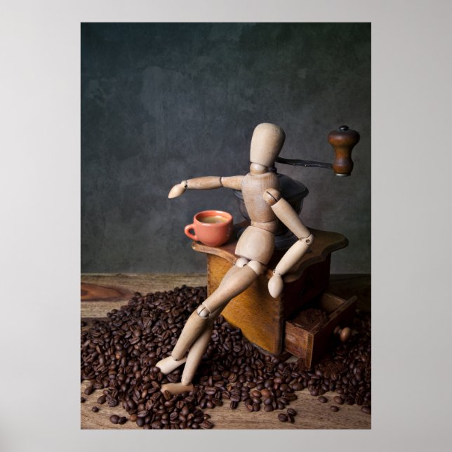 Poster Travailleur du café (Devant)