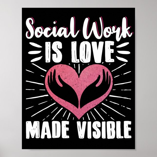 Poster Travailleur Social Le Travail Social Est Rendu Vis (Devant)