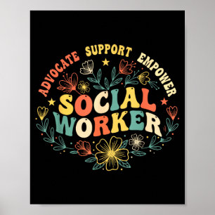 Poster Travailleur social mois de travail social drôle de