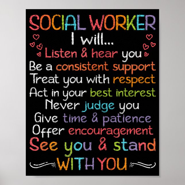 Poster Travailleur social Travailleur socialJe vais...Éco (Devant)