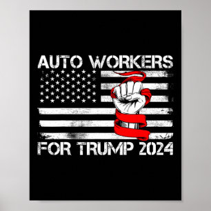Poster Travailleurs Pour Trump 2024 Hommes Femmes