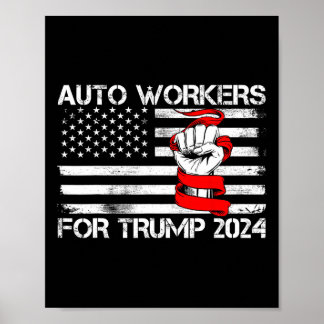 Poster Travailleurs Pour Trump 2024 Hommes Femmes