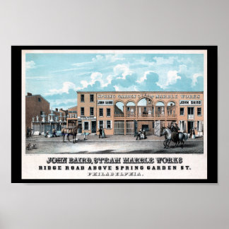 Poster Travaux de marbre du jardin de printemps Philadelp